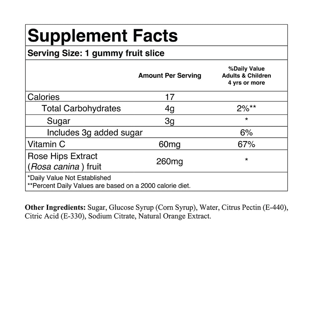 Vitamin C & Rose Hip (corn-based)