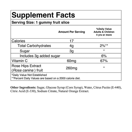 Vitamin C & Rose Hip (corn-based)