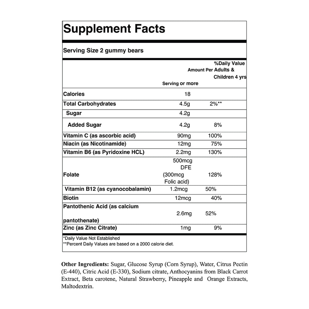 Multivitamin Mix Flavors (bear shape)