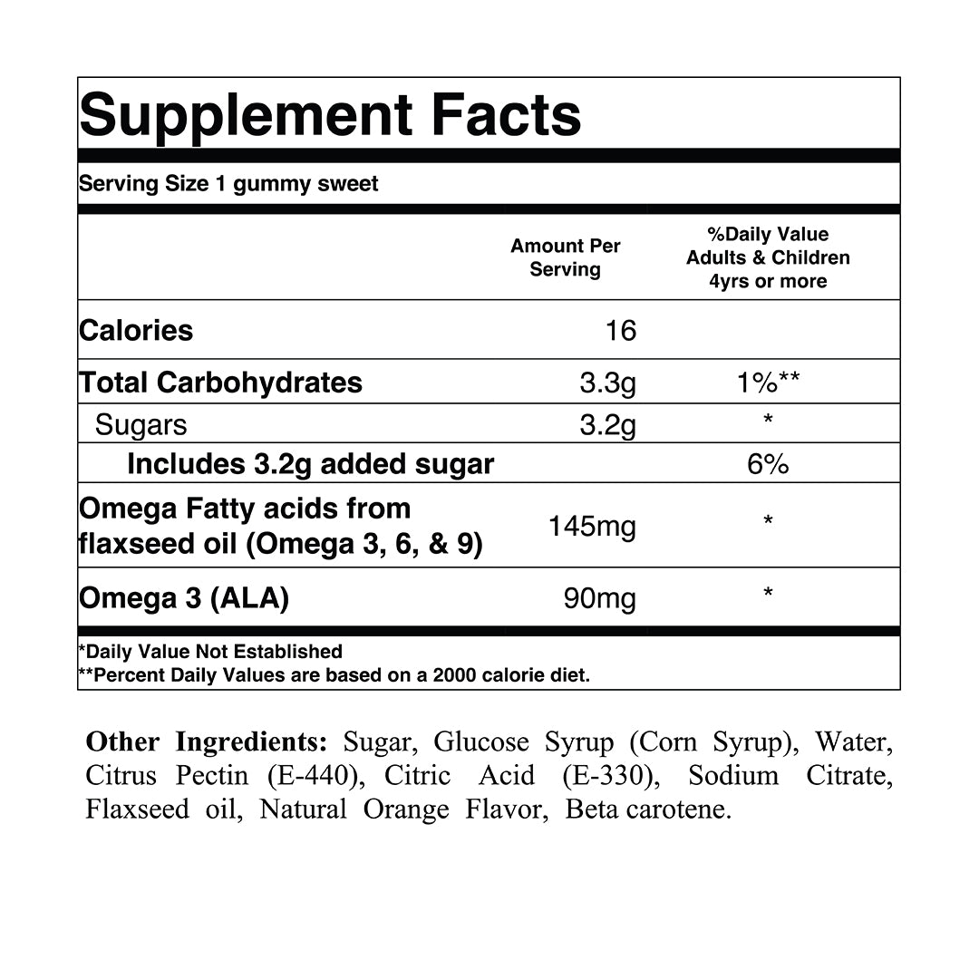 Omega 3 Orange Flavor (fish shape yellow)