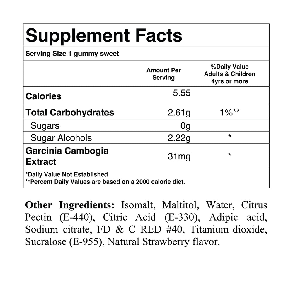 Garcinia Hearts Gummies (sugar-free)